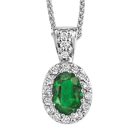 14K Emerald Pendant  (Matching Ring & Earrings Available)