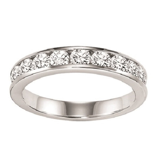 14K Round Diamond Channel Set Band 1/4 ctw