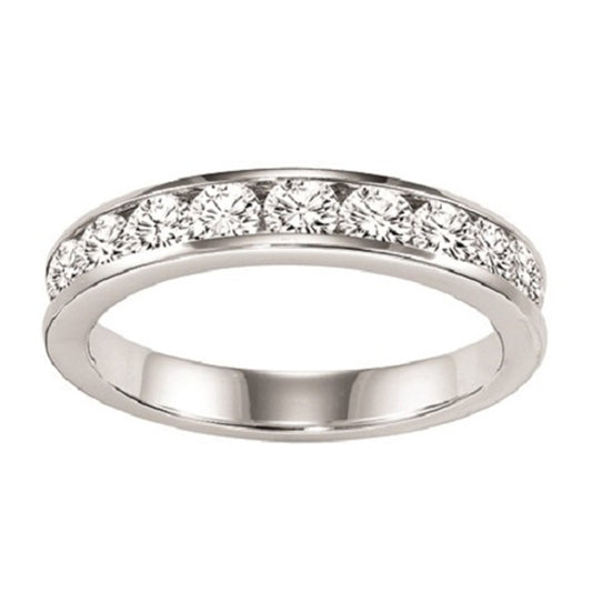 14K Round Diamond Channel Set Band 1/4 ctw