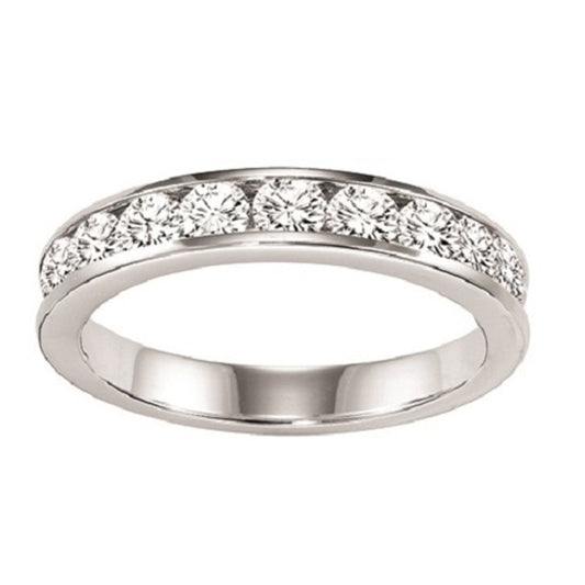 14K Round Diamond Channel Set Band 1/3 ctw