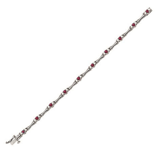 14K Ruby and Diamond Bracelet 2 gtw