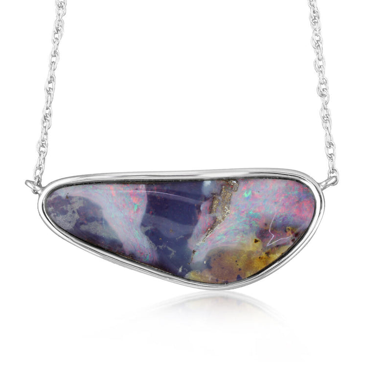 Sterling Silver Boulder Opal Neckpiece