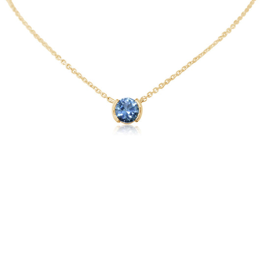 14K Yellow Gold Blue Topaz Neckpiece