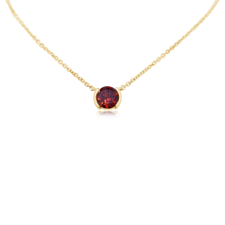 14K Yellow Gold Garnet Neckpiece