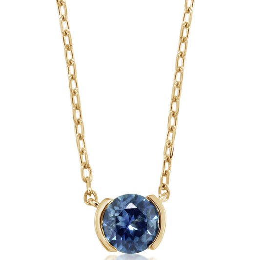 14K Yellow Gold Montana Sapphire Neckpiece