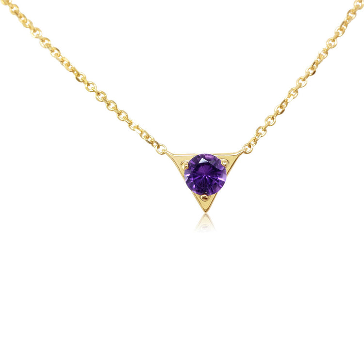 14K Yellow Gold Amethyst Neckpiece