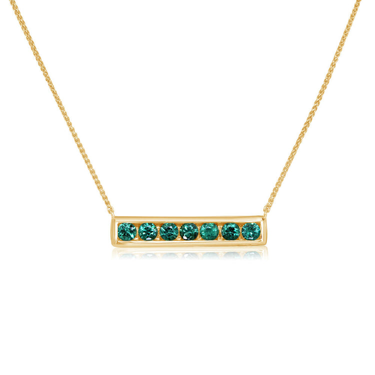 14K Yellow Gold Emerald Neckpiece