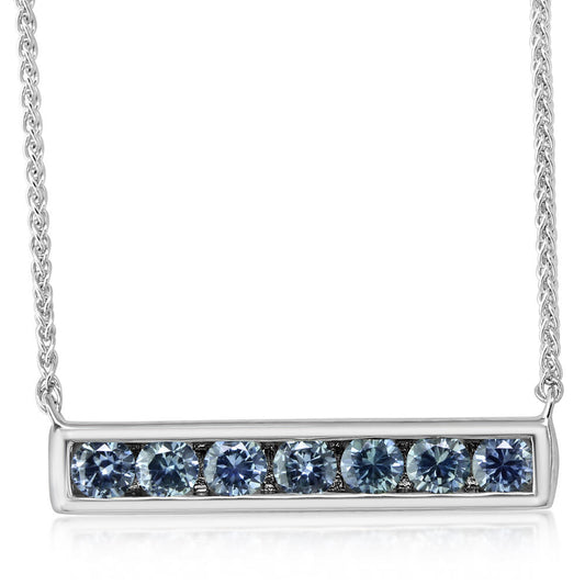 14K White Gold Montana Sapphire Neckpiece