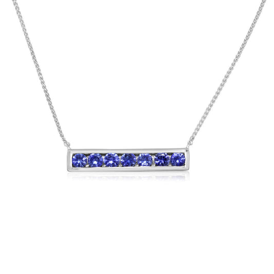 14K White Gold Sapphire Neckpiece