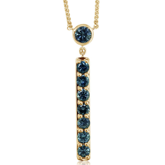 14K Yellow Gold Montana Sapphire Neckpiece