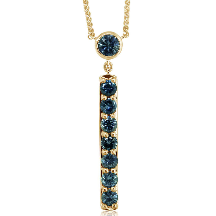 14K Yellow Gold Montana Sapphire Neckpiece