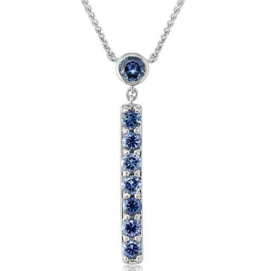 14K White Gold Montana Sapphire Neckpiece