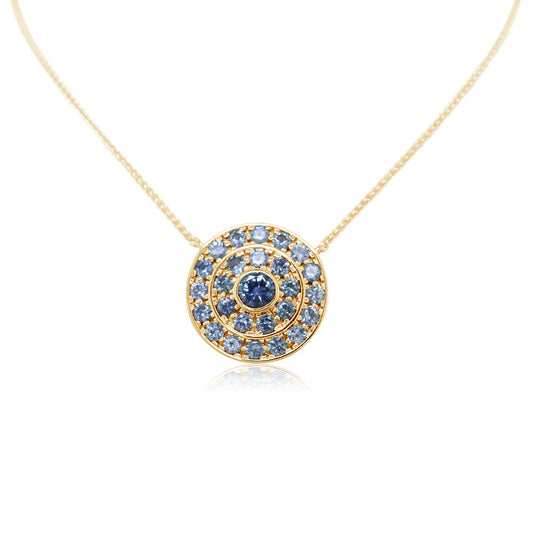 14K Yellow Gold Montana Sapphire Neckpiece