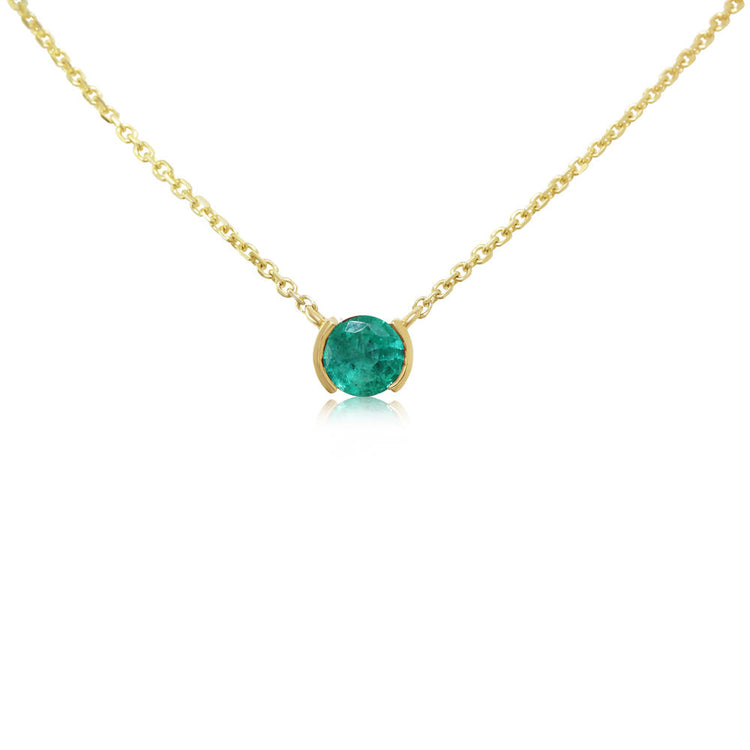 14K Yellow Gold Emerald Neckpiece