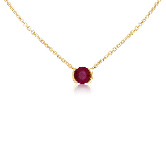 14K Yellow Gold Ruby Neckpiece