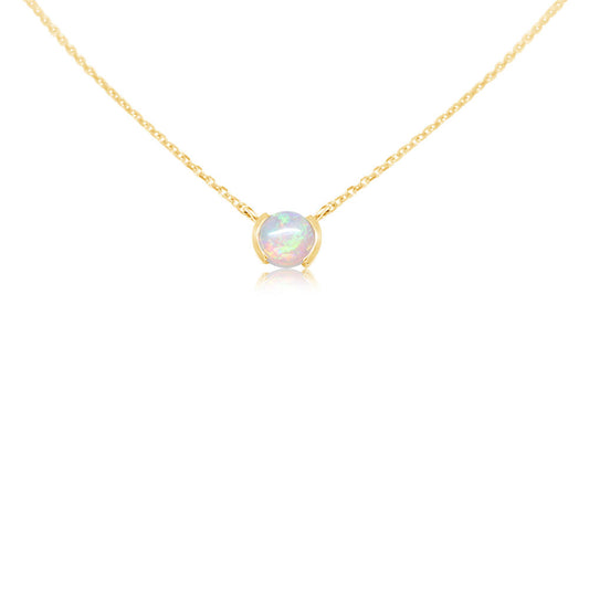 14K Yellow Gold Australian Opal Neckpiece