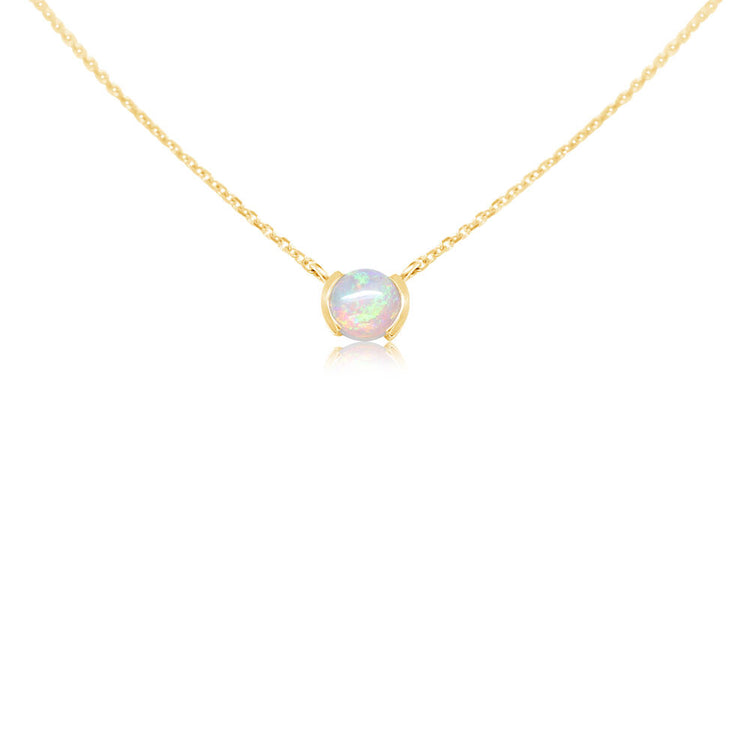 14K Yellow Gold Australian Opal Neckpiece