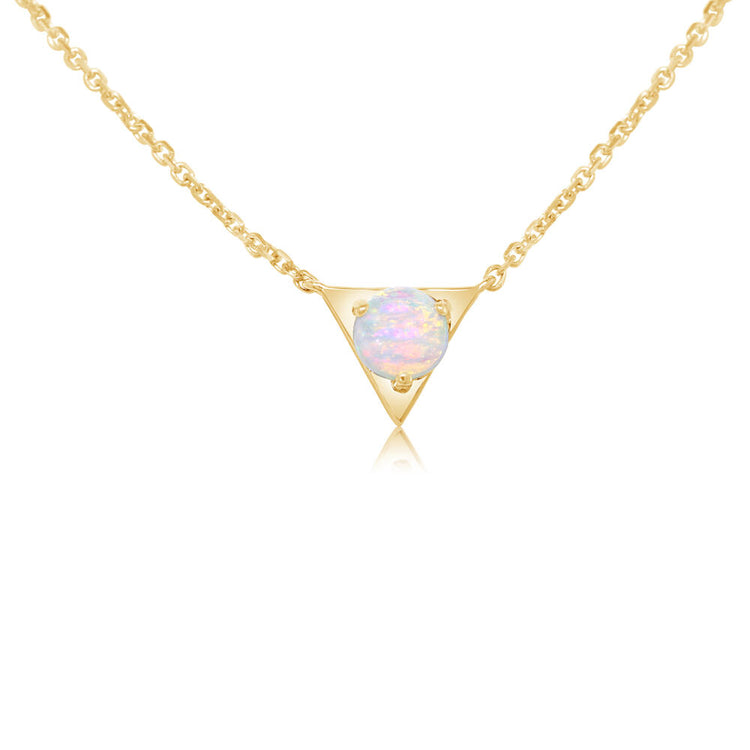 14K Yellow Gold Australian Opal Neckpiece