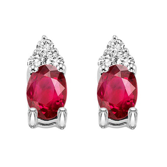 14K Ruby Earrings (Matching Ring & Pendant Available)