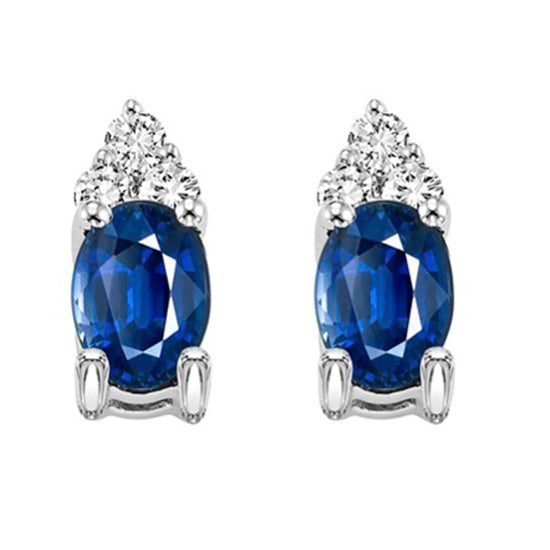 14K Sapphire Earrings (Matching Ring & Pendant Available)