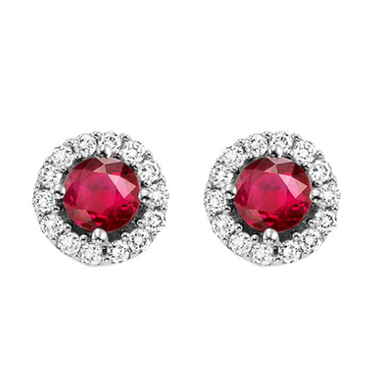 14K Ruby Earrings (Matching Ring & Pendant Available)