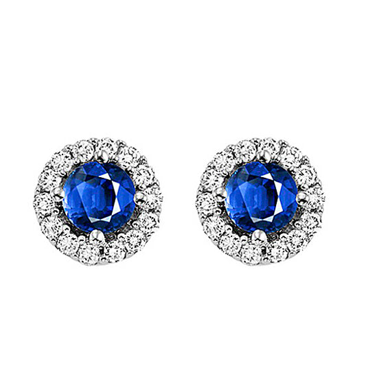 14K Sapphire Earrings (Matching Ring & Pendant Available)