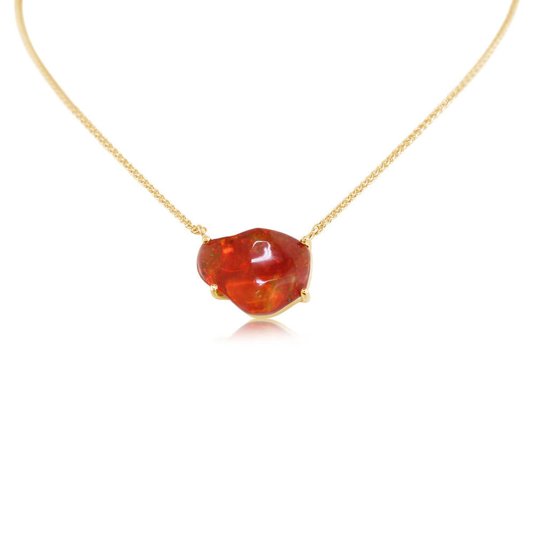 14K Yellow Gold Fire Opal Neckpiece