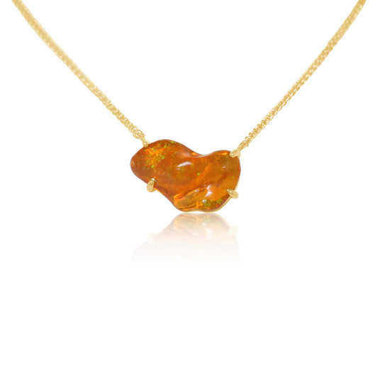 14K Yellow Gold Fire Opal Neckpiece