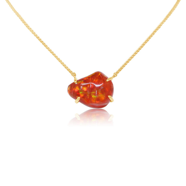 14K Yellow Gold Fire Opal Neckpiece