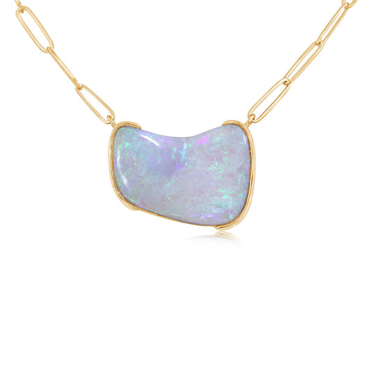 14K Yellow Gold Australian Opal Neckpiece