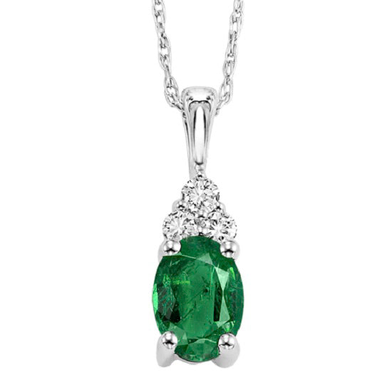 14K Emerald Pendant  (Matching Ring & Earrings Available)