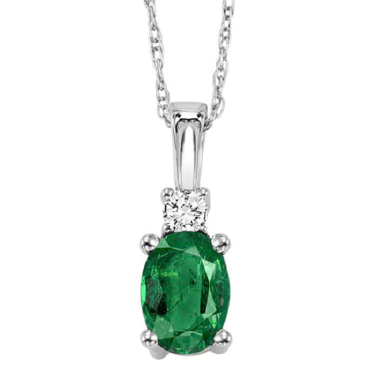 14K Emerald Pendant  (Matching Ring & Earrings Available)