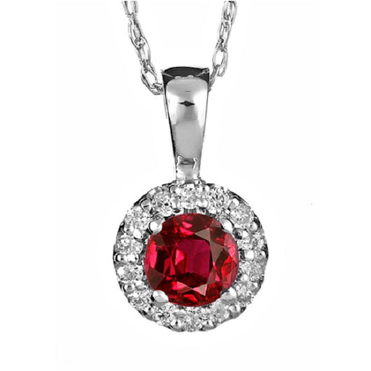 14K Ruby Pendant  (Matching Ring & Earrings Available)