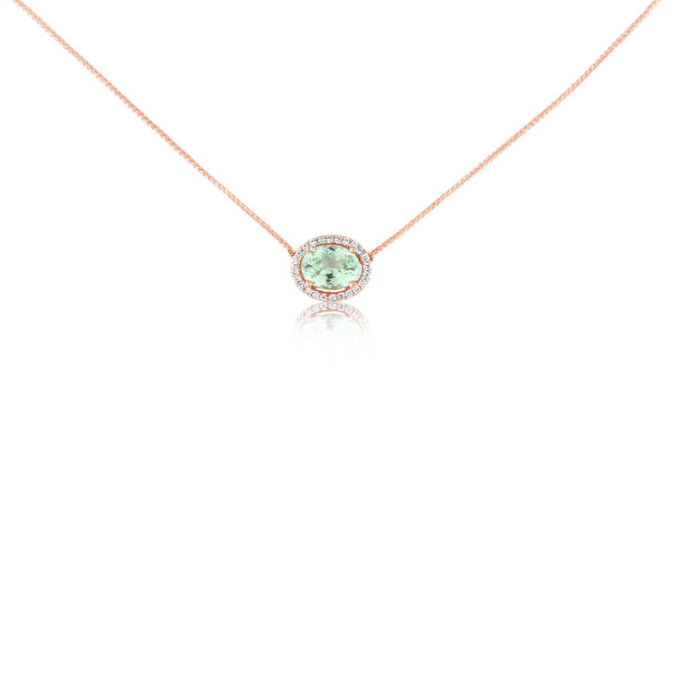 14K White Gold Fire Opal/Diamond Neckpiece