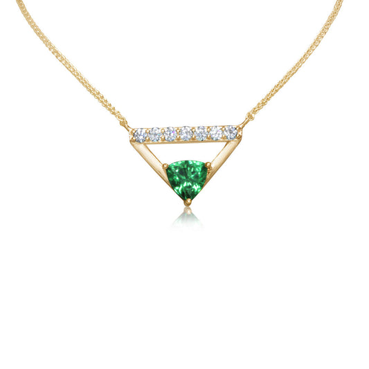 14K Yellow Gold Tsavorite/Diamond Neckpiece