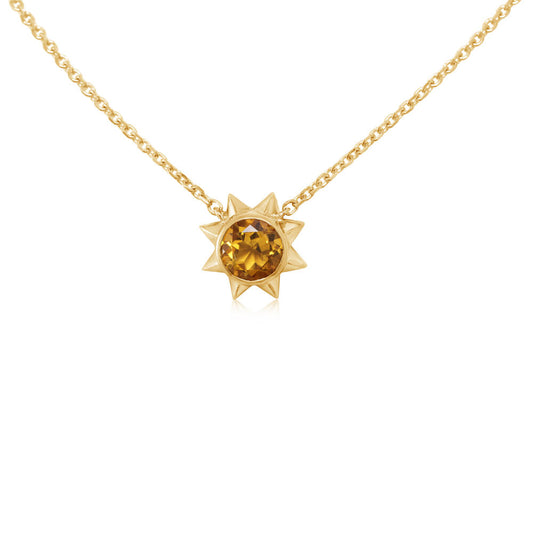 14K Yellow Gold Citrine Neckpiece