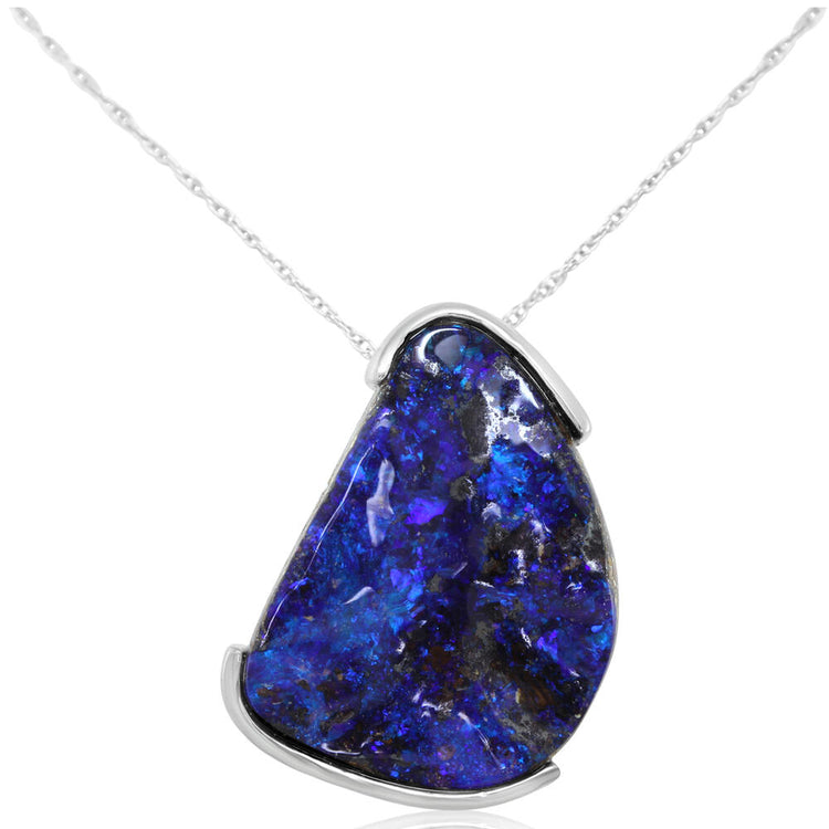 Sterling Silver Australian Boulder Opal Pendant