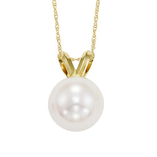 14K Pearl Pendant (No Chain) 5.5 mm AA