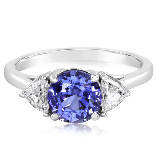 18K White Gold Sapphire/Diamond Ring