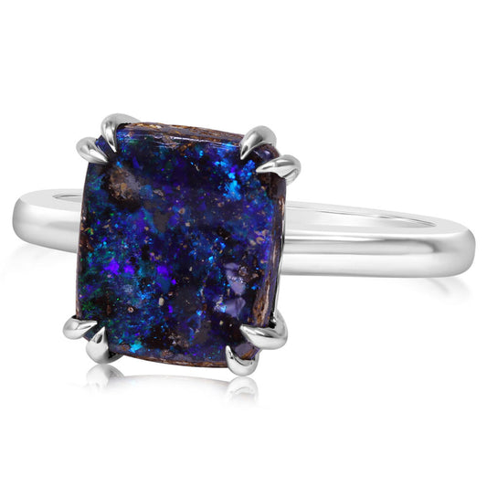 Sterling Silver Australian Boulder Opal Ring