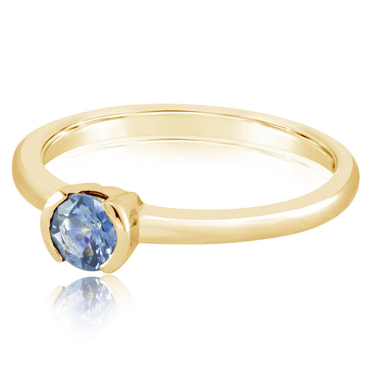 14K Yellow Gold Montana Sapphire Ring