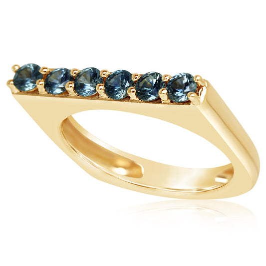 14K Yellow Gold Montana Sapphire Ring