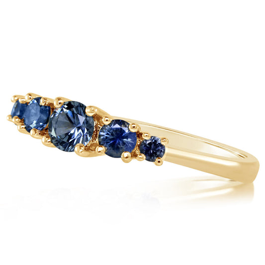 14K Yellow Gold Montana Sapphire Ring