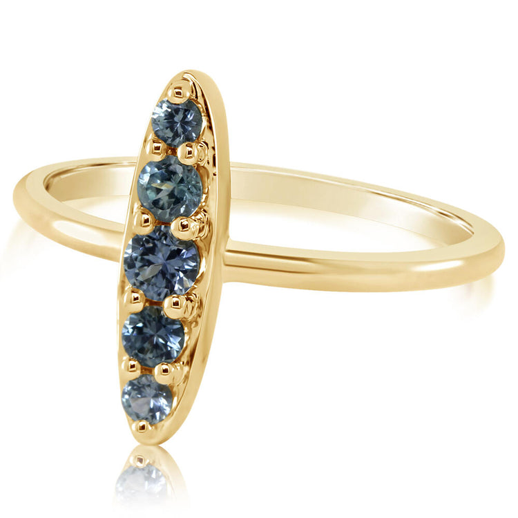 14K Yellow Gold Montana Sapphire Ring