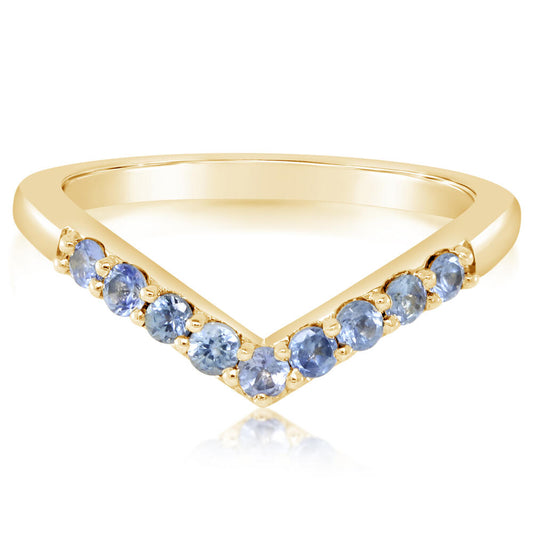 14K Yellow Gold Montana Sapphire Ring