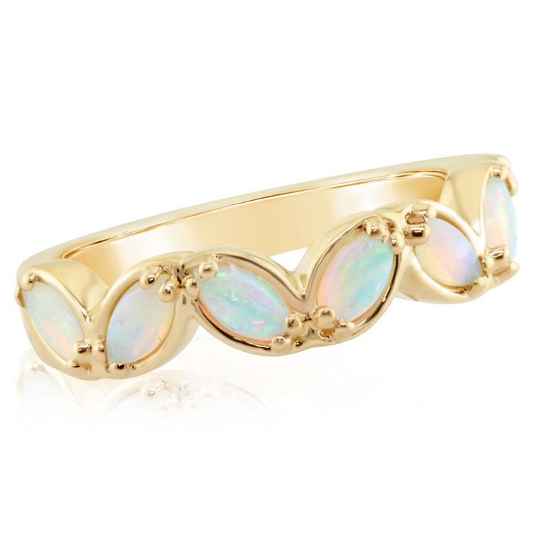 14K Yellow Gold Australian Opal Ring