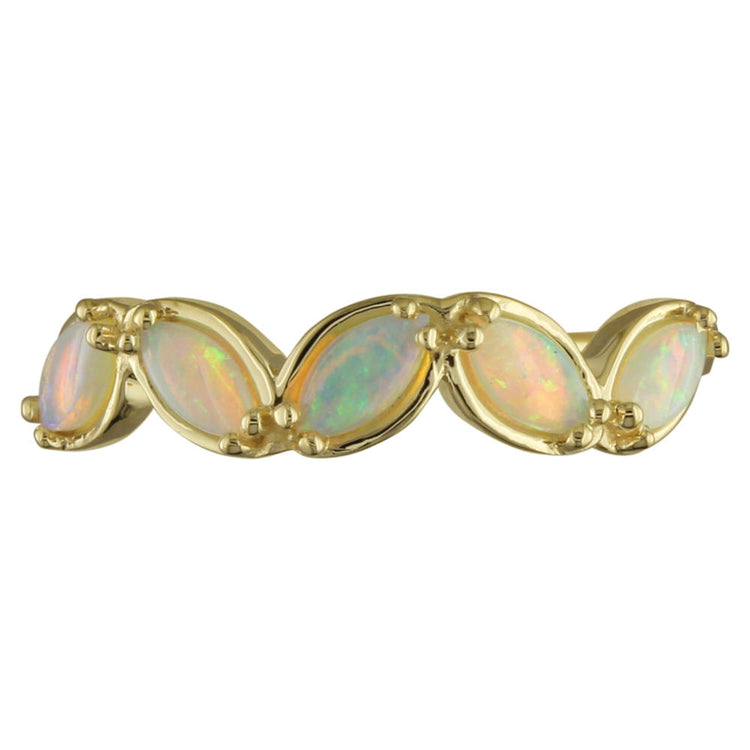 14K Yellow Gold Natural Opal Ring