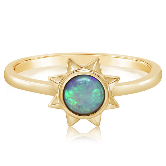 14K Yellow Gold Australian Opal Ring