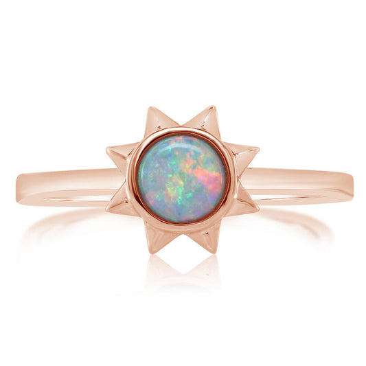 14K Rose Gold Australian Opal Ring