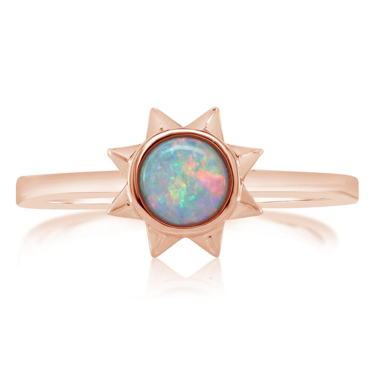 14K Rose Gold Australian Opal Ring